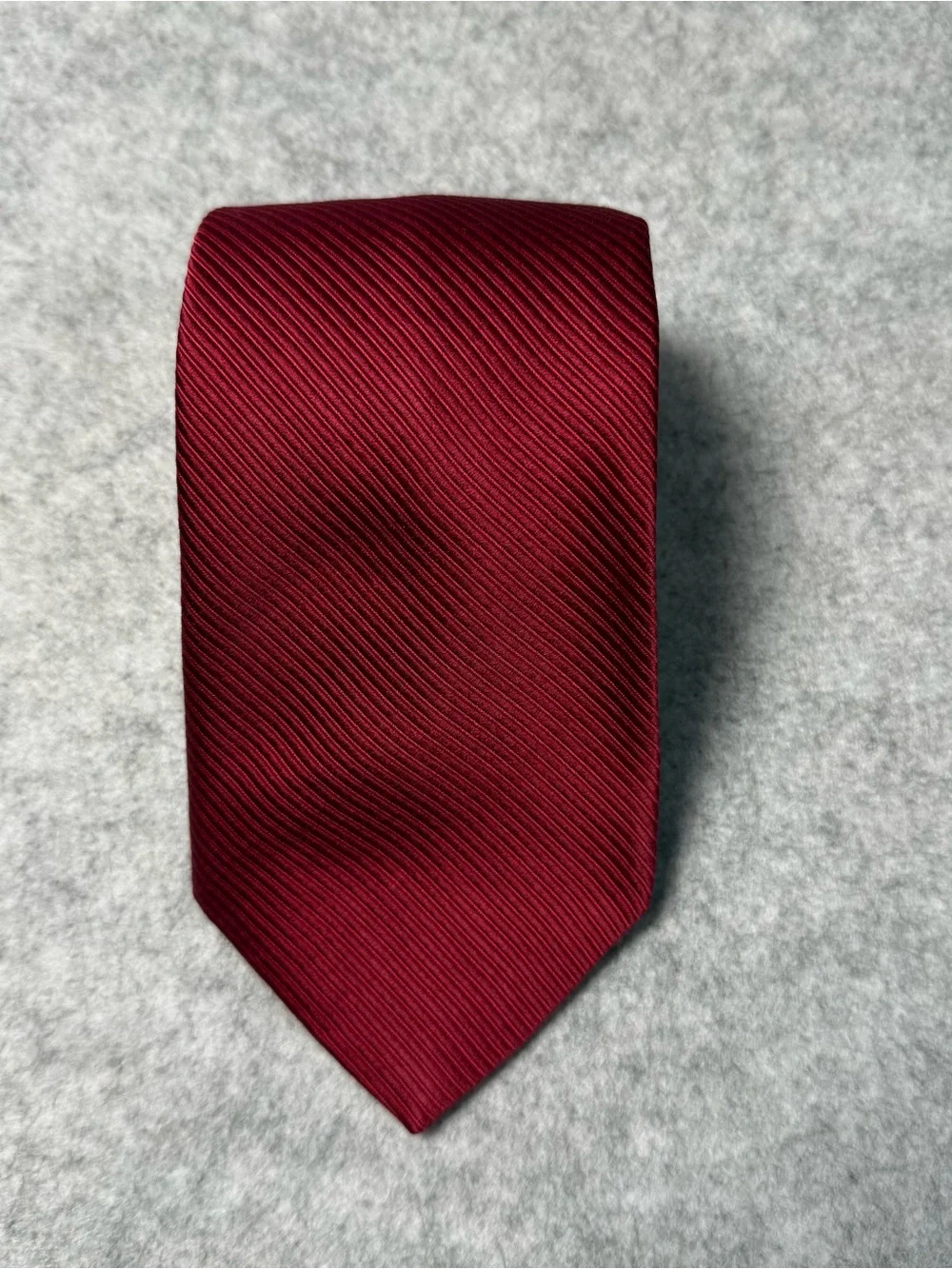 Nautica Men’s Ribbed Deep Red 100% Silk Tie
